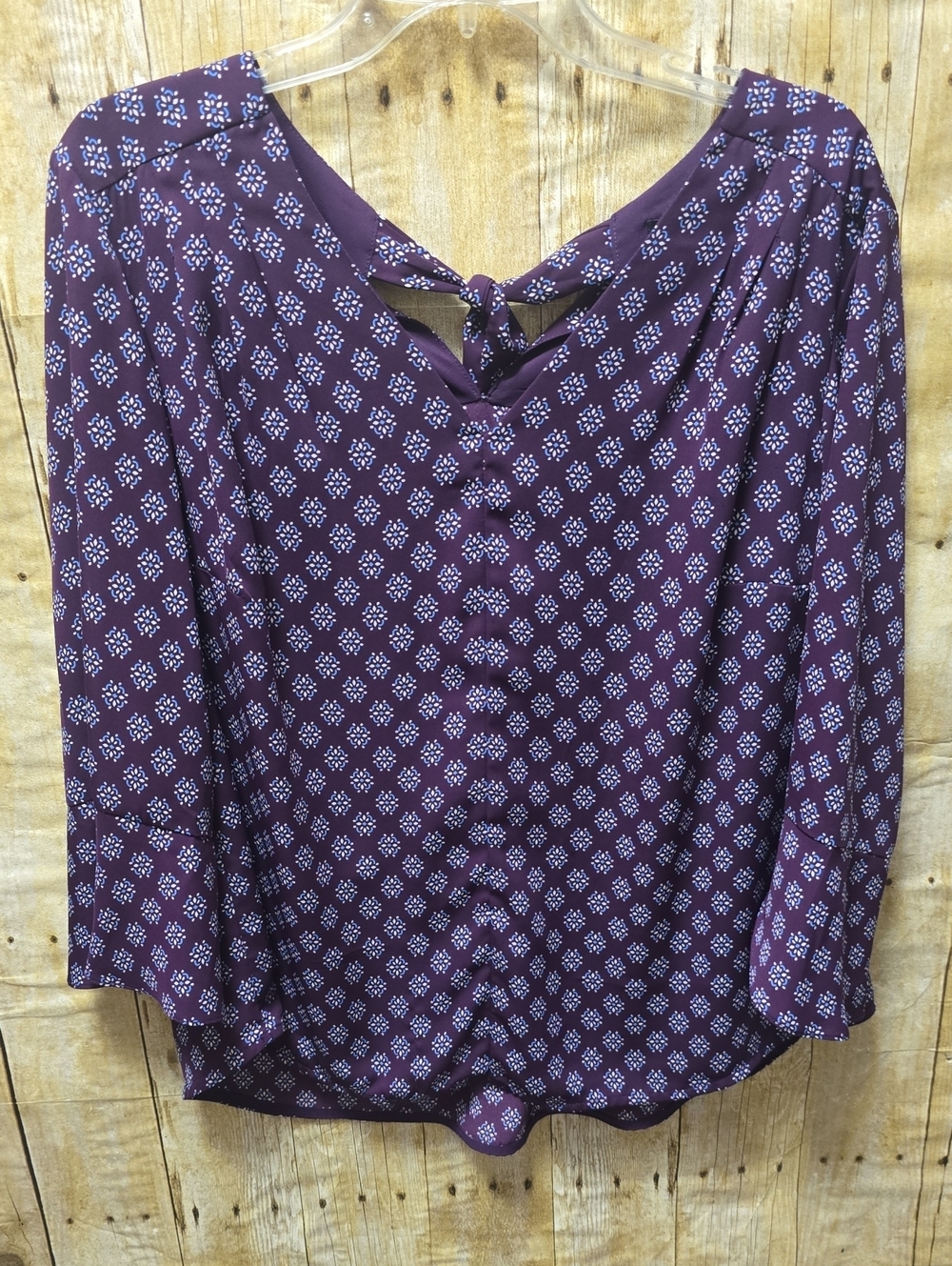 41 Hawthorn Purple Printed Long-Sleeve Blouse
